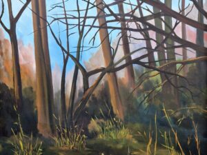 Wiosenne przebudzenie w leśnym zaciszu - obraz na płótnie